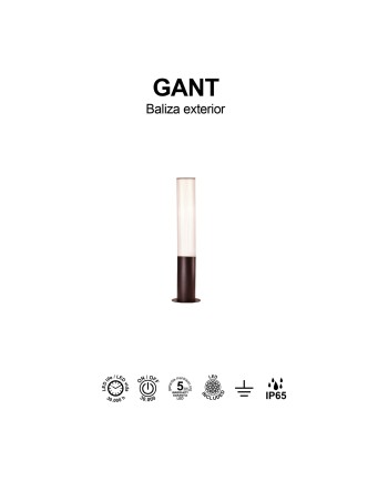 GANT * BOLARDO 65CM IP65 18W 3000K CORTEN